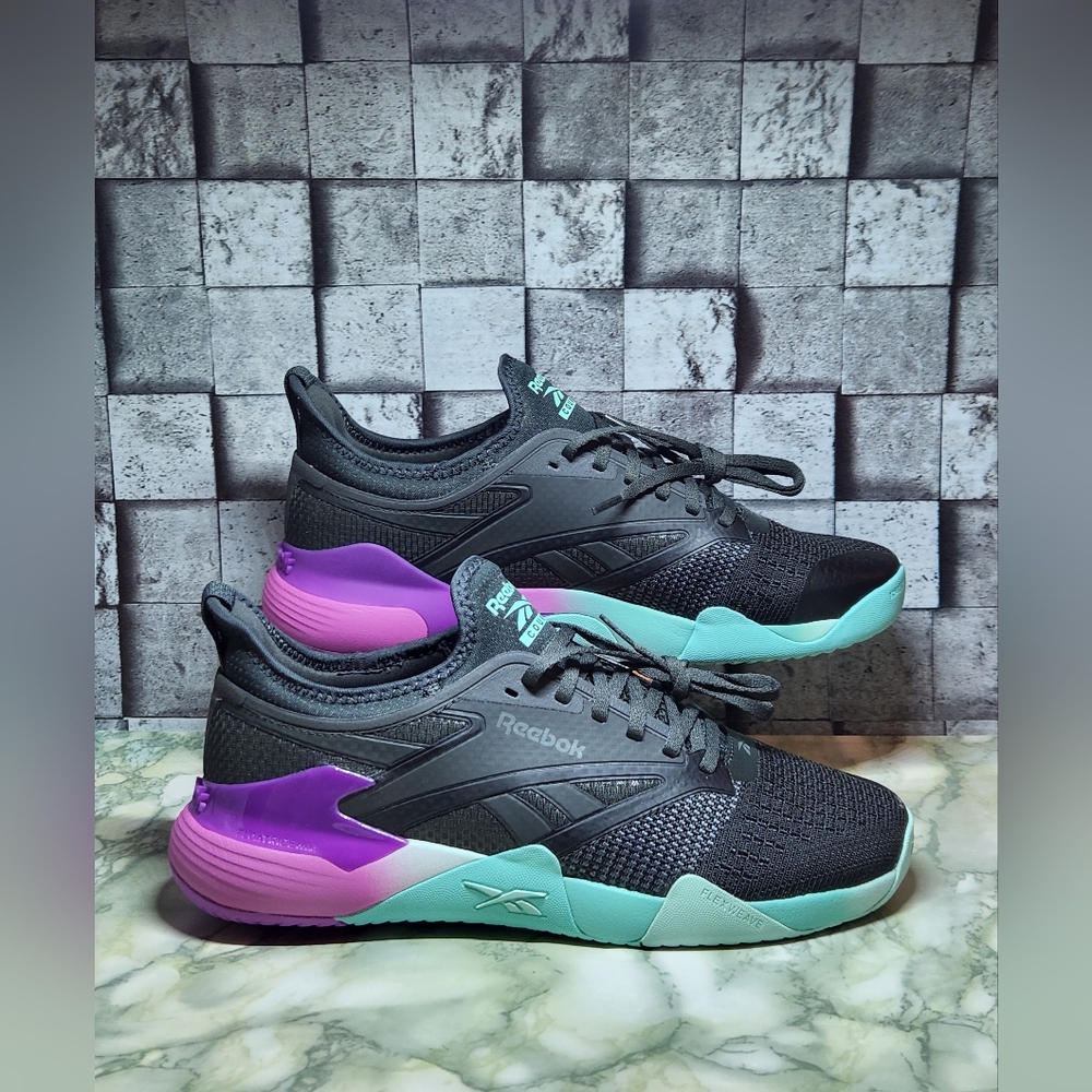 Reebok Nano Court Training Tennis Shoes Men's Size 10.5 Black Purple